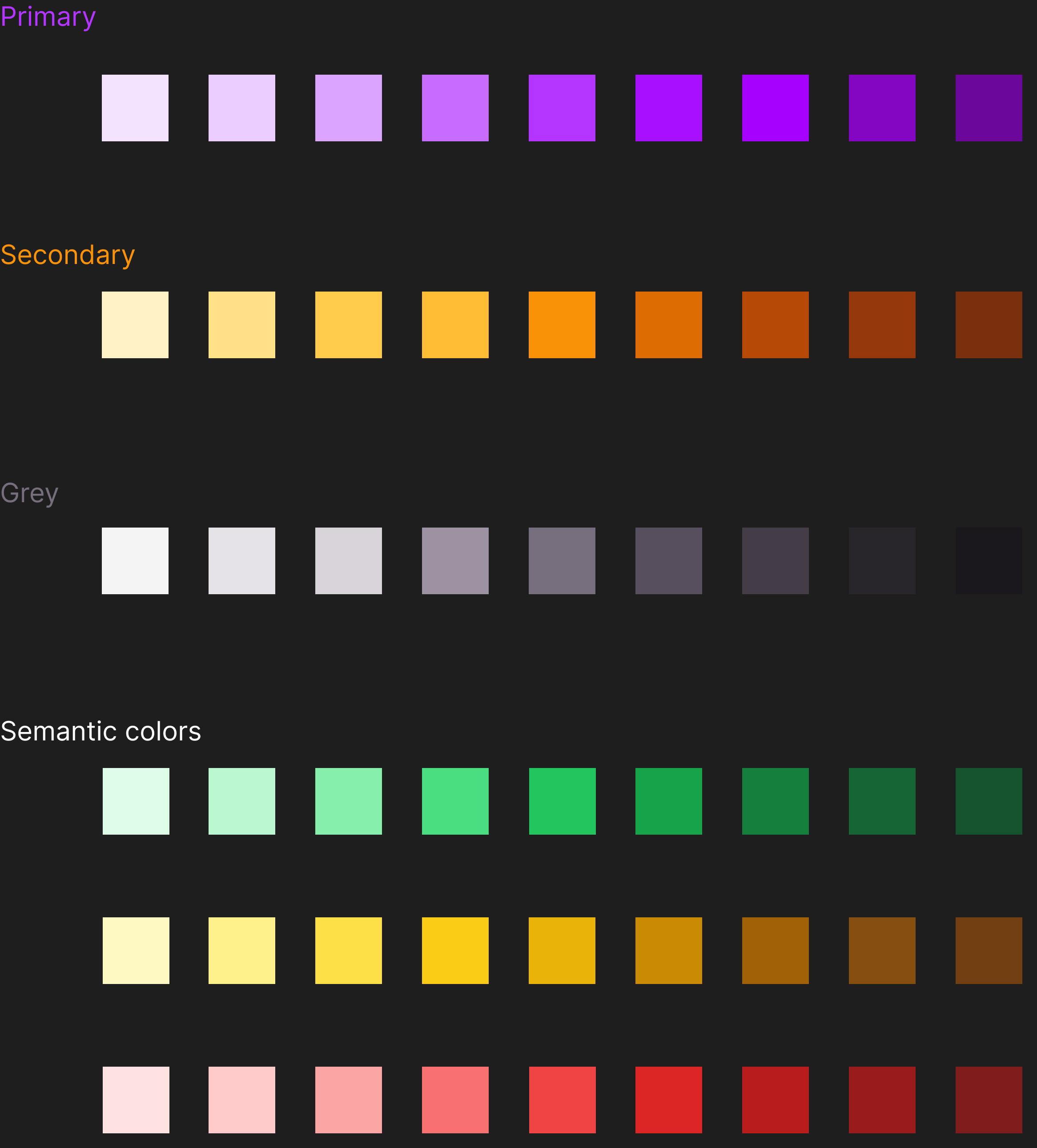 LiveRN color and semantic color system