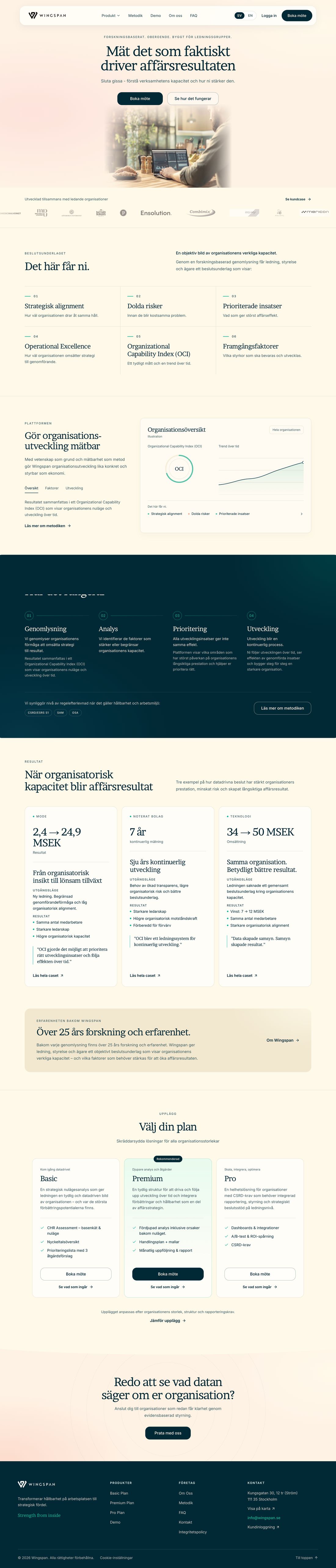 The full Wingspan homepage as launched