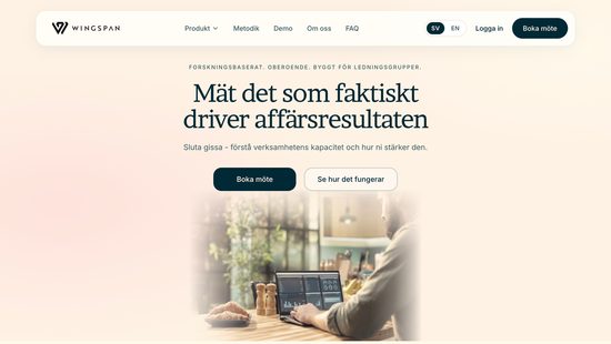 Top of the Wingspan homepage as launched