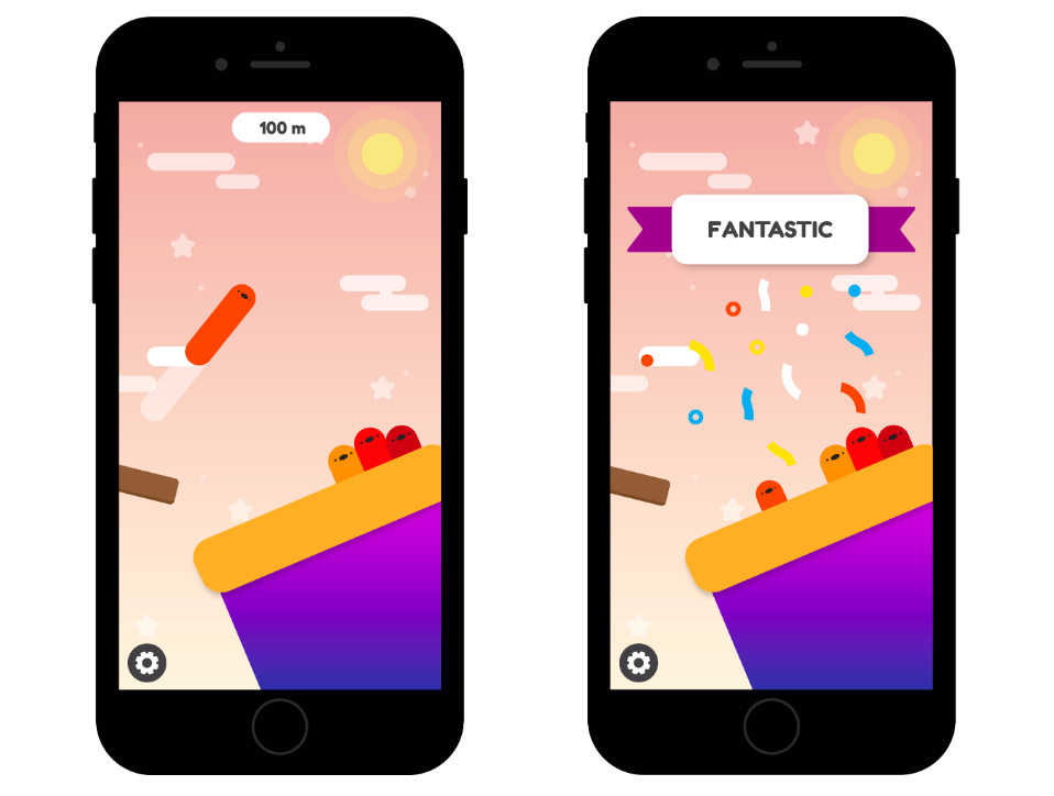 Launch mini-game screens