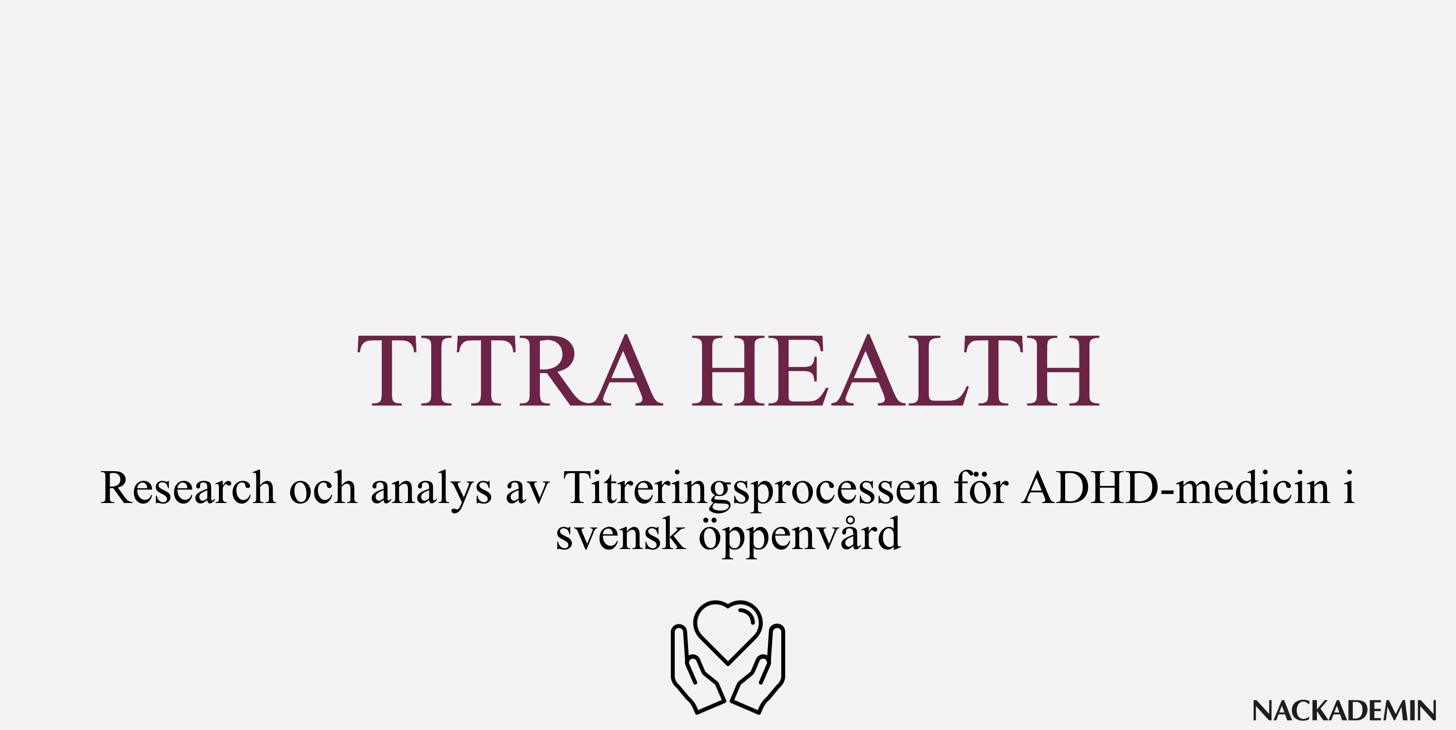 Titra Health project title slide